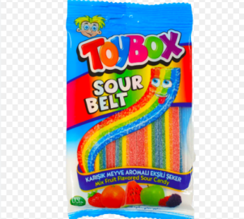 TOYBOX LICORICE SOUR BELT – MIX FRUIT FLAVORED SOUR CANDY 70G (1 CASE X 3 BOX X 12 PCS (T1813)