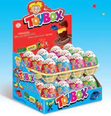 TOYBOX MAX EGG (TOY, DRAGEE, COCOA AND MILK CREAM) (BOY) 20G (1 CASE X 6 BOX X 24PCS)