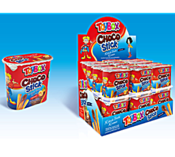 TOYBOX SNACK STICK – HAZELNUT CREAM WITH CACAO AND BREADSTICK 56G (1 CASE X 6 BOX X 12 PCS)