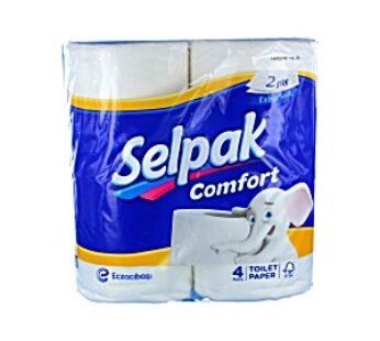 SELPAK TOILET PAPER COMFORT 2PLY 4 ROLL 12 X 4 ROLL