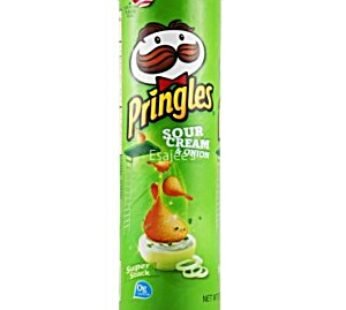 PRINGLES POTATO CHIPS SOUR CREAM & ONION 12 X 134 GM