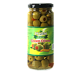 HOSEN SELECT GREEN OLIVES PIMENTO 350 G