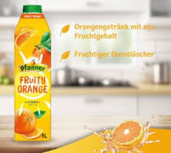 PFANNER 25% FRUITY ORANGE JUICE 1L 1X8PCS