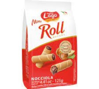 LAGO MINI ROLL WAFER HAZELNUT 125G (1 X 12)